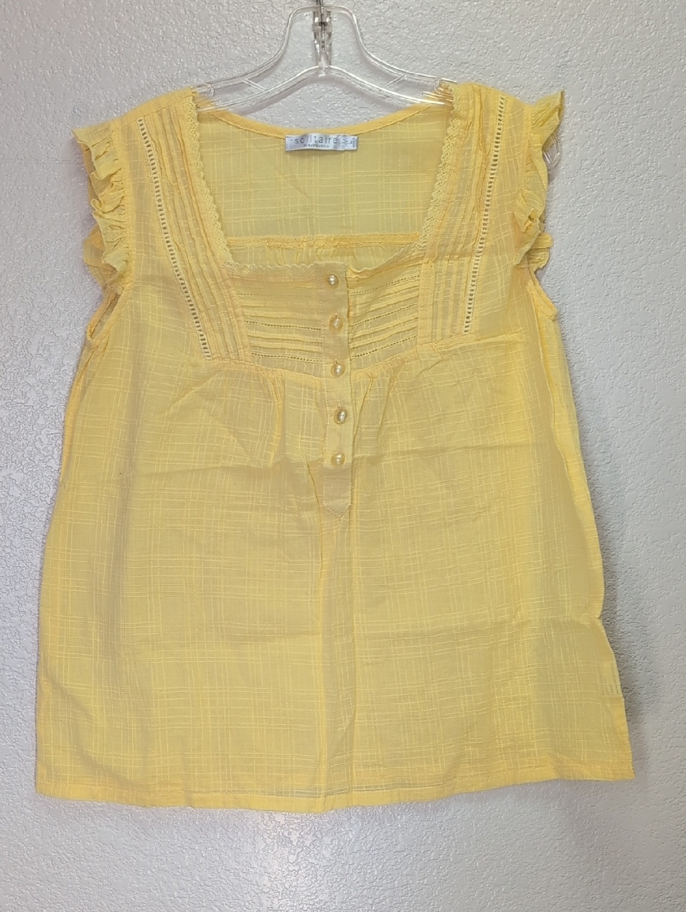 Solitaire | Womans |Yellow  Sleeveless  Top | Large